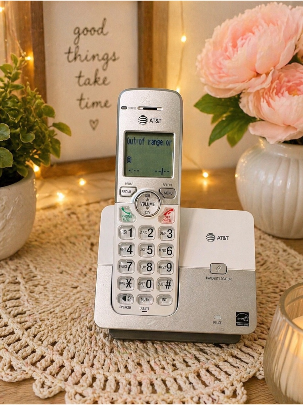 AT&T Cordless Phone with Base Backlit Keypad Caller ID Home Phone